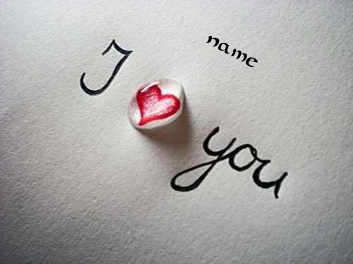Photo of write your name on i love you diamond heart