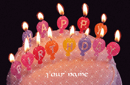 Photo of Write Name on gif Birthday Cake With Name