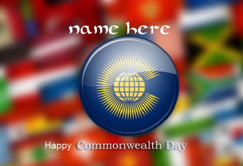 Photo of Write name on happy commonwealth day