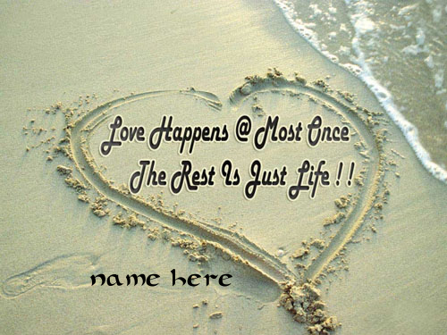 Photo of Write name on love quote on beach
