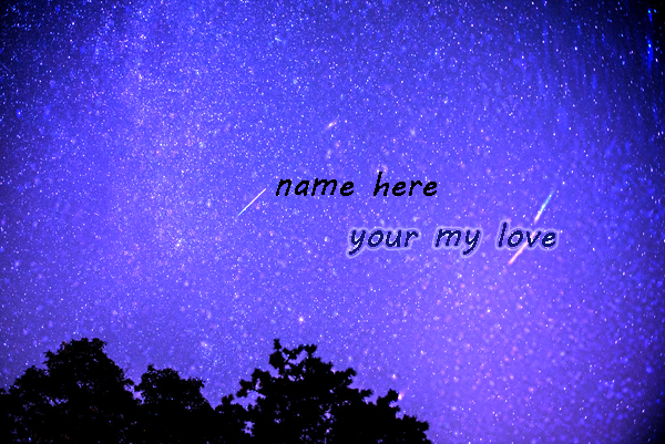 Photo of write your love name on gif romantic meteor on sky