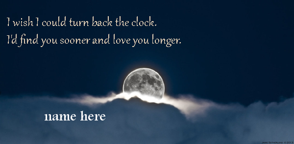 Photo of write your name on clock of love