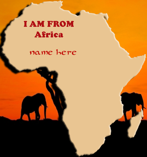 Photo of write your name on Africa map