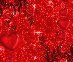 Deep red hearts
