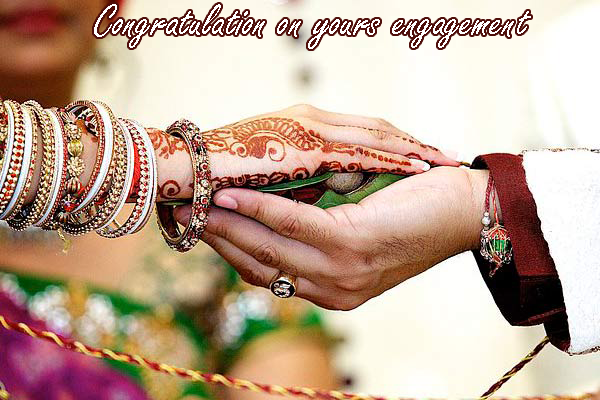 Photo of write your friends name on indian congratulations engagement