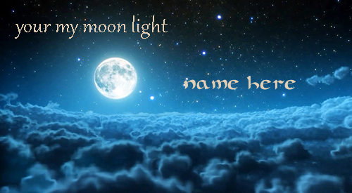 Photo of write your love name on your my moon light