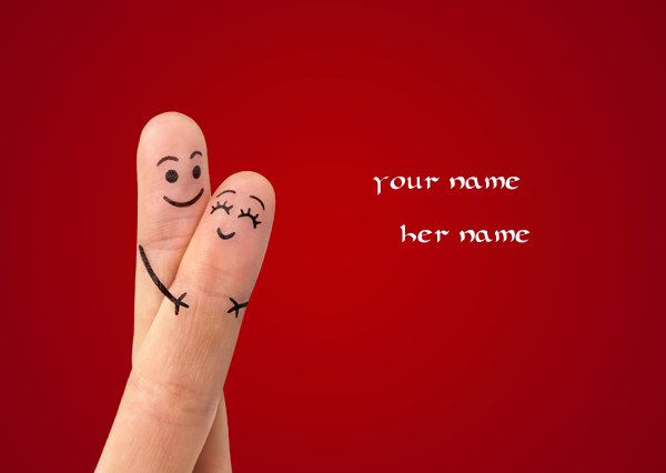 Photo of write your names on fingers lovers photo