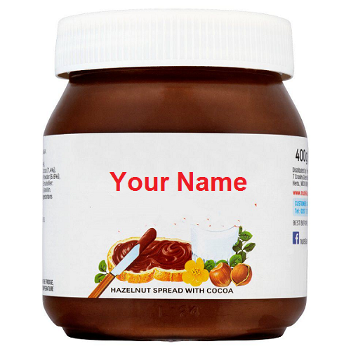 Photo of Write your name on Nutella