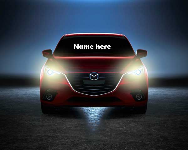 Photo of write your name on car front glass flash light