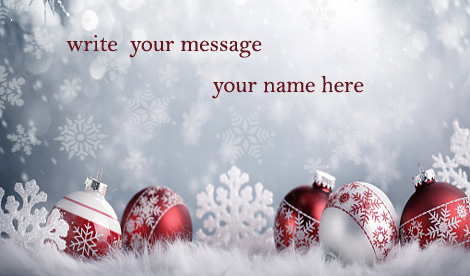 Photo of write your name and your message on gif christmas snow gif card