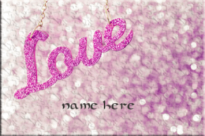 Photo of write your name on love word gif image