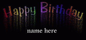 Photo of Write  name on happy birthday fireworks