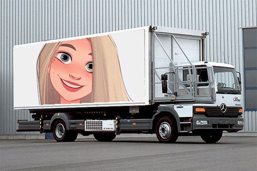 Advertisement On Truck Misc Photo Frame - Advertisement On Truck Misc Photo Frame