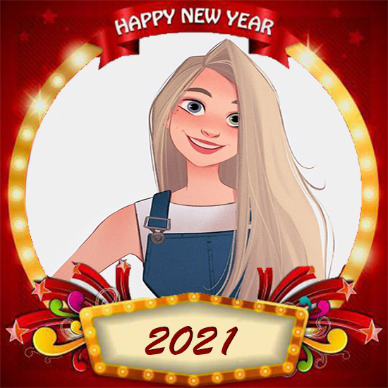 Photo Frame Happy New Year 2021 Lights - Photo Frame Happy New Year 2021 Lights