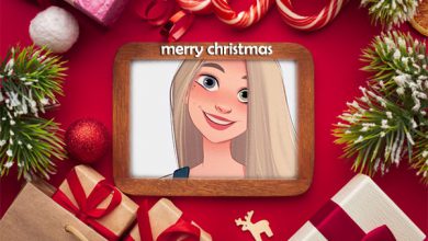 Photo of gifts merry christmas photo frame