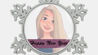Photo of happy new year snow photo frame