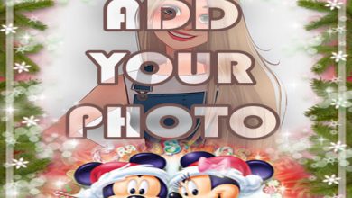 Photo of mickey mouse Christmas kids cartoon photo frame