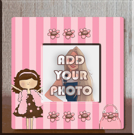 nice girl pink frame kids cartoon photo frame - nice girl pink frame kids cartoon photo frame