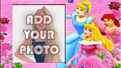Photo of the three princess kids cartoon photo frame