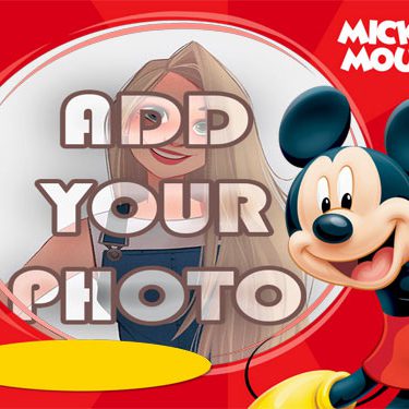 fun mickey mouse kids cartoon photo frame square - Frames for photo. lovely photo frame online