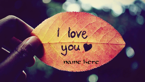 Photo of write your love name on tree leave