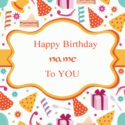 Photo of write your friend name on moving  birthday card