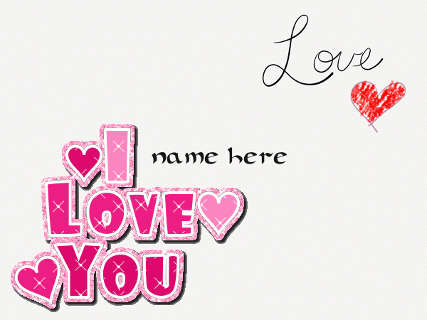 Photo of write your  name on i love you in glitter GIF photo