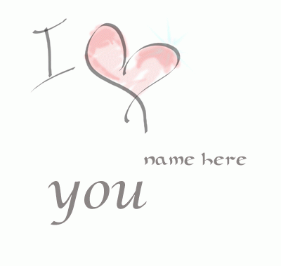 Photo of write your name on i love you picture with Beating heart