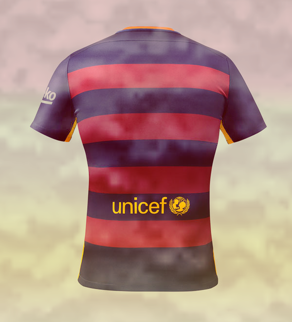 Photo of write your name and Your favorite number on gif barcelona back shirt