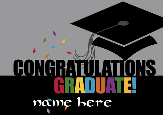 Photo of Add any name on graduation congratulations