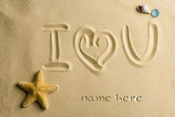 Photo of write your love name on sand