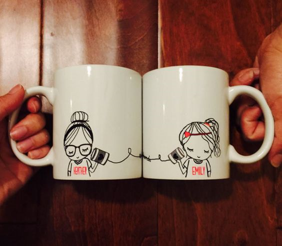 bestfriend - morning coffee mug photo frame