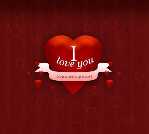 happy - Write name on I Love You on red heart