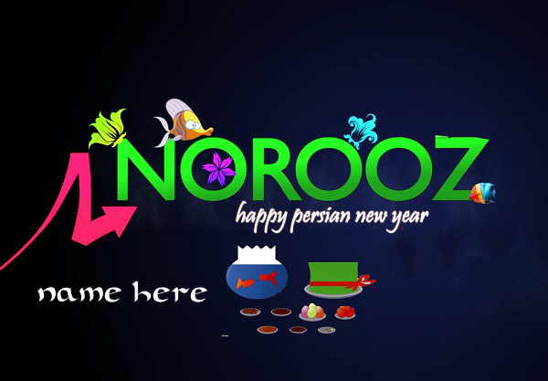 Photo of Write name on happy Norooz day