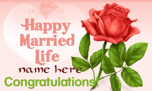 Photo of Write name on happy married life
