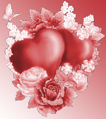 loving two hearts v01 - write your name on Ramadan Kareem gif card