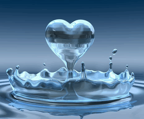 Photo of write your love name on water heart gif image
