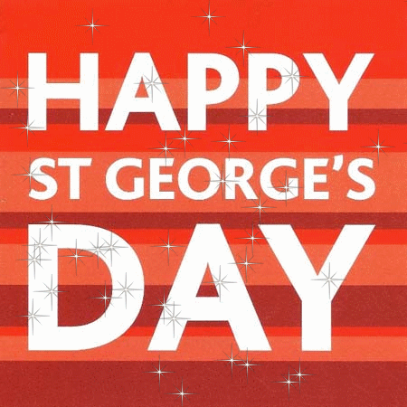 Happy St Georges Day - add a name on a romantic birthday cake