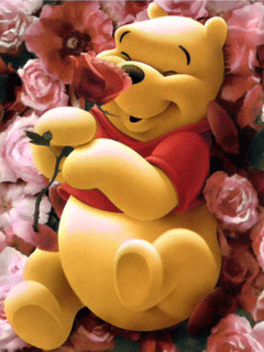 Winnie The Pooh Bear - good morning photo caption