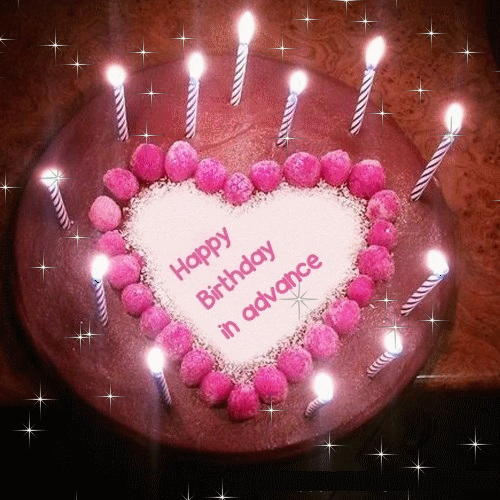 advance happy birthday animated gif - write your name on ich liebe dich image