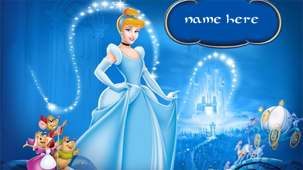 Photo of write your name on Cinderella photo