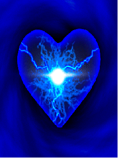 electric heart - write your names on love word gif image