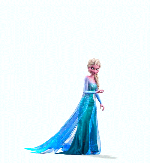 happy birthday from elsa frozen - write your name on good morning animated gif