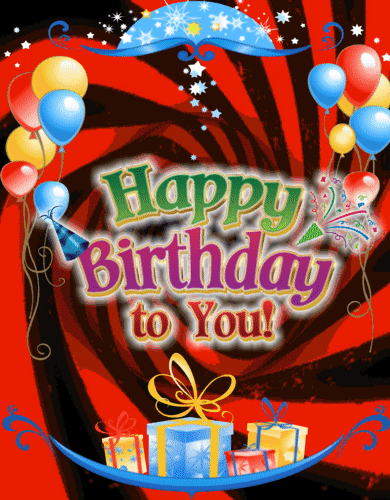 happy birthday to you - write your name on sunset view gif photo