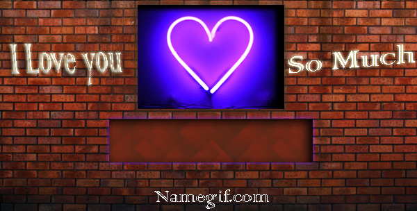 love wall gif c 01 - write your names on two hearts photo image