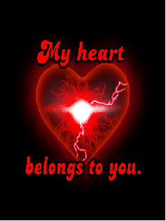 my heart belongs to you - write your name on fire of love GIF images