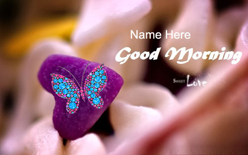 Photo of write name on gif good morning my love