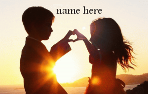 Photo of write your lover name on lovers sunrise