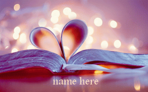 Photo of write your love name on love book gif image