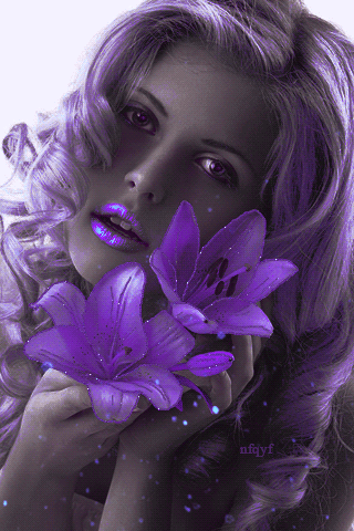 purple girl - kissing photo frame romantic frame